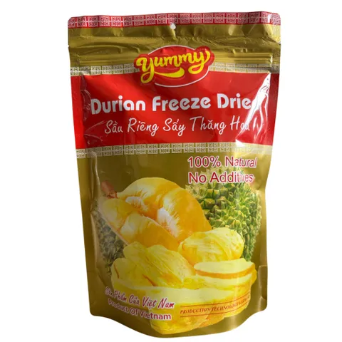 Durian Freeze-dried, PREMIUM QUALITY, durian segments, WHOLE DURIAN, 120G - YUMMY of Viza Food