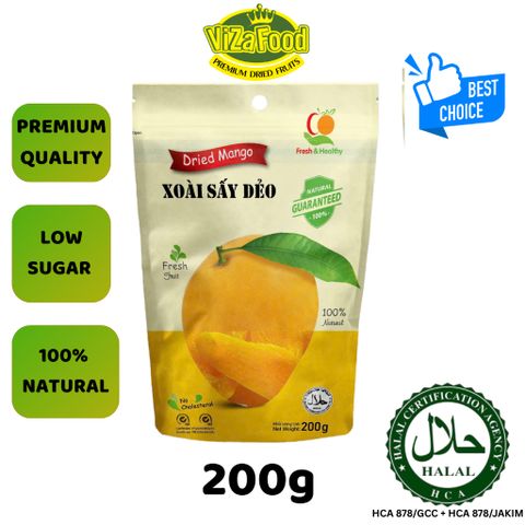[PREMIUM QUALITY]Natural original dried mango, PREMIUM QUALITY, 200G bag - Viza Food