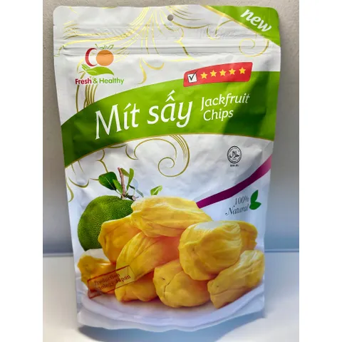 Special dried jackfruit, less sticky to teeth, No sugar, crispy, 200G package - Viza Food