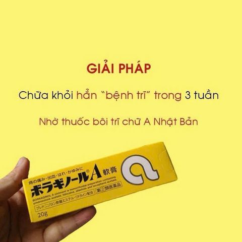 Kem Bôi Trĩ Chữ A Nhật Bản Tuýp 20g, giúp làm dịu vết thương do trĩ gây ra,  giảm đau rát khi đi vệ sinh và phòng ngừa viêm nhiễm, sát khuẩn.