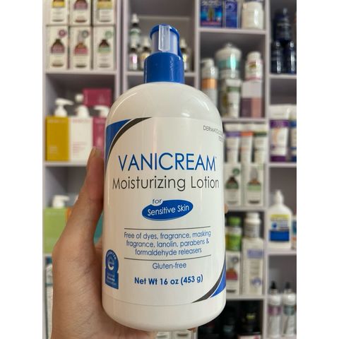 [MỸ] VANICREAM Moisturizing Lotion, For Sensitive Skin, Fragrance Free, 453 g