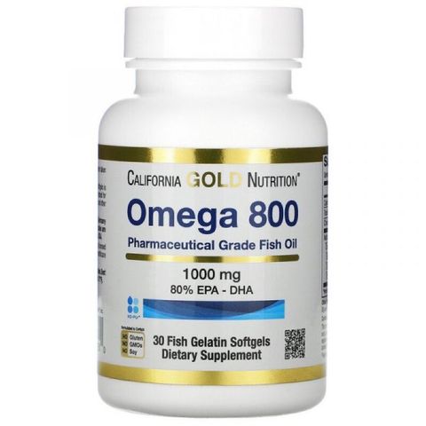 [Mỹ ] Viên đâu cá  California Gold Nutrition Omega 800 Pharmaceutical Grade Fish Oil 30 viên