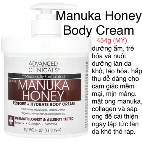 [MỸ] Kem Retinol Advanced Clinicals 454g DƯỠNG CHỐNG LÃO HOÁ DA  NGỪA CHỨNG VIÊM NANG LÔNG GIÚP TRẮNG MỊN SĂN CHẮC