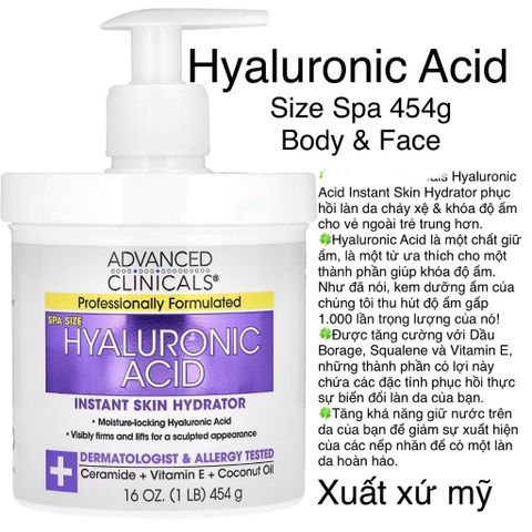 [MỸ] Kem Retinol Advanced Clinicals 454g DƯỠNG CHỐNG LÃO HOÁ DA  NGỪA CHỨNG VIÊM NANG LÔNG GIÚP TRẮNG MỊN SĂN CHẮC