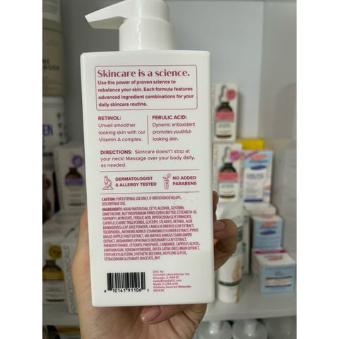 [MỸ] Cream Retinol + Ferulic Acid Body Cream, Age Rewind Medix 5.5 No Added Fragrance 444ml nếp nhăn, chảy xệ, da Crepey