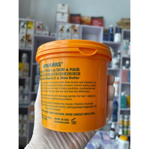 [MỸ] Cream Cocoa Butter for Skin & Hair Africare 297g chăm sóc body & tóc Bơ ca cao