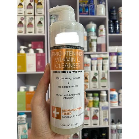 [MỸ] Sữa rửa mặt Brightening Vitamin C Ad_vancCed Clini~ccals 347ml Làm Sáng Axit Ferulic Chiết xuất rễ nhân sâm Lô hội
