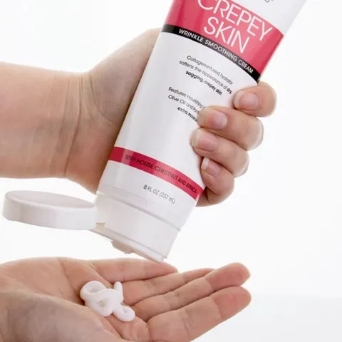 [MỸ] Crepey Skin Wrinkle Smoothing Cream 237ml giảm nếp nhăn trên các vùng da, vitamin E hạt dẻ ngựa