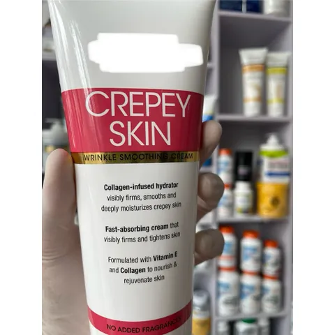 [MỸ] Crepey Skin Wrinkle Smoothing Cream 237ml giảm nếp nhăn trên các vùng da, vitamin E hạt dẻ ngựa