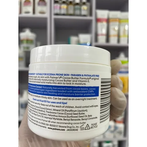 [MỸ] Cream Cocoa Butter Formula with Vitamin E Palmer's 100g dưỡng ẩm chuyên sâu 48h da chàm làm mịn săn chắc da