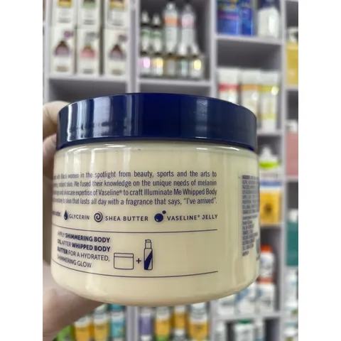 [MỸ] cream Illuminate Me Whipped Body Butter 325ml Vaseline Dưỡng ẩm 24 giờ
