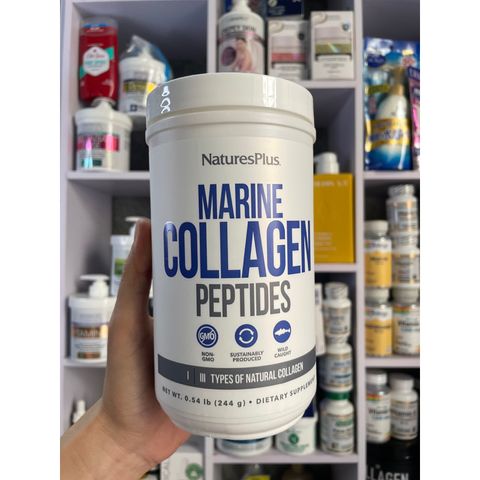 [Mỹ] Bột collagen peptides marine thủy phân chiếc xuất từ Cá hỗ trợ tóc, da, móng, khớp..244g Natures Plus