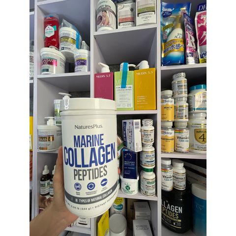 [Mỹ] Bột collagen peptides marine thủy phân chiếc xuất từ Cá hỗ trợ tóc, da, móng, khớp..244g Natures Plus