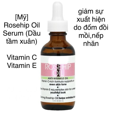 [Mỹ] Rosehip Oil Serum Dầu tầm xuân Vitamin C & Vitamin E giảm  xuất hiện do đốm đồi mồi nếp nhăn Ad_van-ced Clini~cals