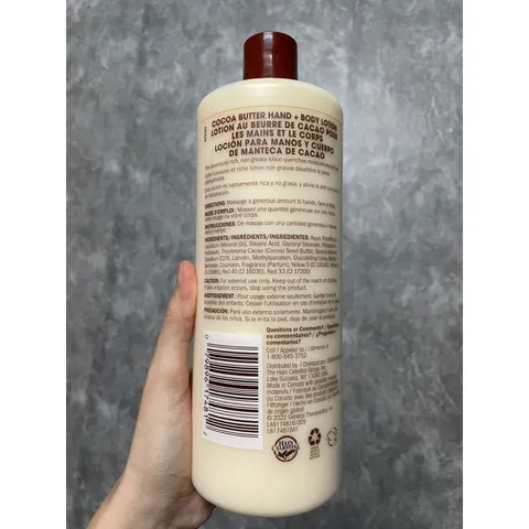 [MỸ] Sữa dưỡng body Queen Helene Cocoa Butter, 32 Oz 946ml hạt bơ mỡ