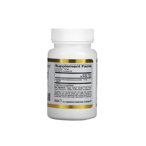 [Mỹ ] viên uống chống oxy hóa Astaxanthin Astalif 12mg California Gold Nutrition 30vien (2023)