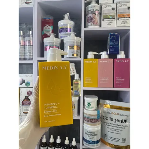 [MỸ.MỚI ] kem pH5.5 Vitamin C + Turmeric Cream Vitamin C &  nghệ 444ml nâng tone phục hồi Medix5.5