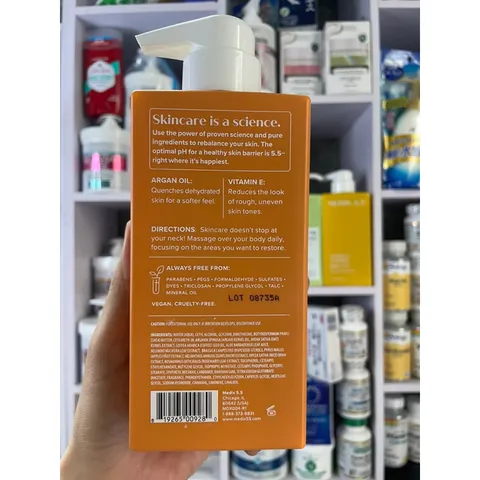 [Mỹ dòng mới ] kem Argan Oil & Vitamin E, body & face phục hồi giữ ẩm căng mịn 444ml medix 5.5 pH5.5