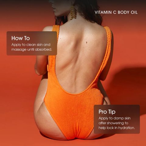 [MỸ] Dầu body oil vitamin C 112ml Nghệ, Dầu Bưởi, Dầu Tầm Xuân, Vitamin E sáng mịn mượt da khoẻ sáng