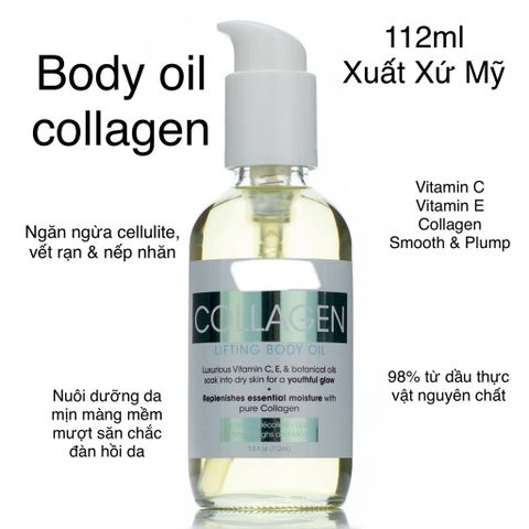 [MỸ] Dầu body oil vitamin C 112ml Nghệ, Dầu Bưởi, Dầu Tầm Xuân, Vitamin E sáng mịn mượt da khoẻ sáng