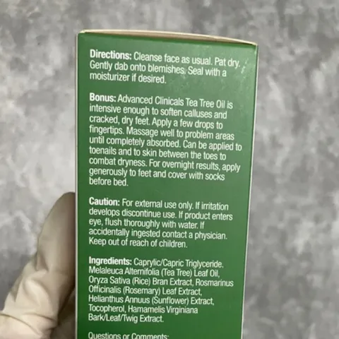 [Mỹ] Serum Dầu cây trà mẩn đỏ nổi mụn, mụn trứng cá da khô ngứa Vitamin E Chiết xuất hướng dương 53ml