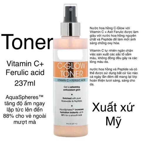 [MỸ] Toner Face Vitamin C -Glow Ferulic Acid 237 ml