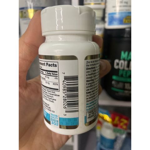 [MỸ] Viên kẽm zinc Citrate 50mg 60 viên 21st Century
