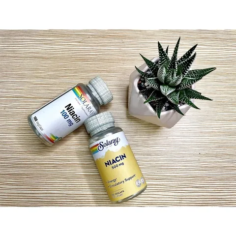 [MỸ] viên uống Niacinamide 500mg Solaray  100 VIÊN ngừa mụn