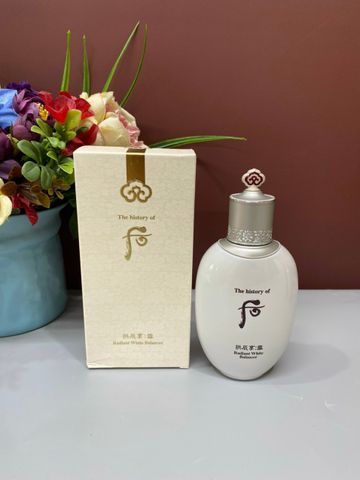 Nước Hoa Hồng Dưỡng Trắng Whoo Gongjinhyang Seol Radiant White 150ml - Cân Bằng Độ Ẩm và Dưỡng Sáng Da Từ Chiết Xuất Thảo Mộc