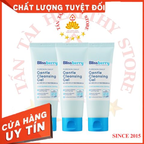 ✅[CHÍNH HÃNG, CHO KIỂM HÀNG] Sữa rửa mặt dịu nhẹ sạch sâu giảm mụn Blissberry Daily Gentle Cleansing Gel 100ml
