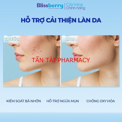 ✅[CHÍNH HÃNG, CHO KIỂM HÀNG] Sữa rửa mặt dịu nhẹ sạch sâu giảm mụn Blissberry Daily Gentle Cleansing Gel 100ml