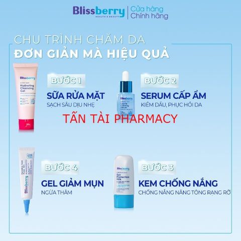 ✅[CHÍNH HÃNG, CHO KIỂM HÀNG] Sữa rửa mặt Blissberry Glowy Skin Hydrating Cleansing Gel 100ml