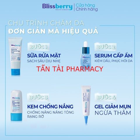 ✅[CHÍNH HÃNG, CHO KIỂM HÀNG] Serum cấp ẩm kiềm dầu Blissberry Pureskin Daily Gentle Calming 30ml