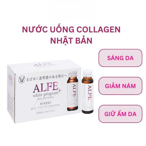 ✅[CHÍNH HÃNG, CHO KIỂM HÀNG] Nước uống Collagen Nhật Bản ALFE White program - Giúp sáng đẹp da, giảm sạm nám