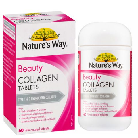 Viên Uống Collagen Nature's Way Beauty Collagen Tablets - 60 & 120 viên  - Tăng Độ Đàn Hồi - Cải Thiện Sắc Tố Da & Phục Hồi Cấu Trúc Da