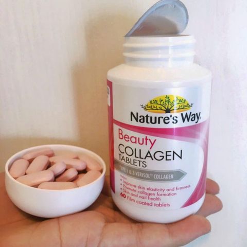 Viên Uống Collagen Nature's Way Beauty Collagen Tablets - 60 & 120 viên  - Tăng Độ Đàn Hồi - Cải Thiện Sắc Tố Da & Phục Hồi Cấu Trúc Da