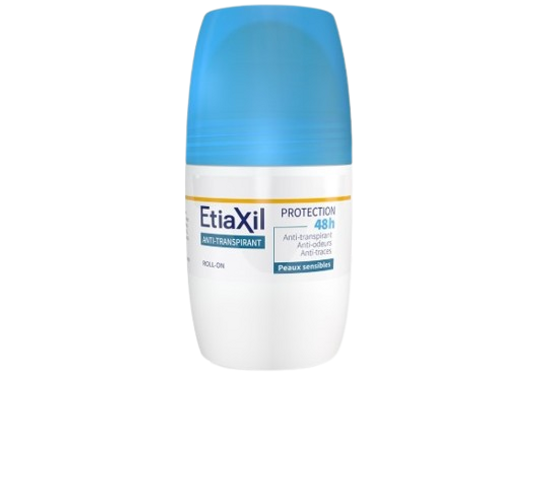 Lăn Khử Mùi EtiaXil Cho Mọi Loại Da Anti-Transpirant Protection 48h Peaux Sensibles Roll-On (50ml)