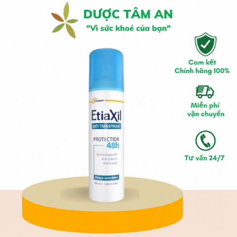 Xịt Khử Mùi EtiaXil Dạng Phun Sương Deodorant Anti-Transpirant Protection 48H ( Chai 150ml)