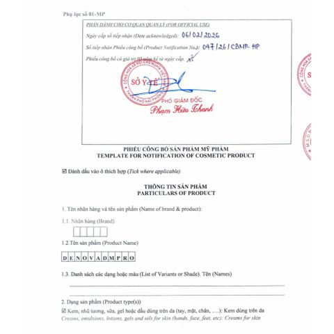 Kem bôi nấm ngứa viêm da DENOVAD 20 gam