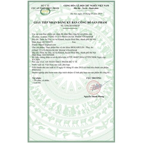 Viên lợi khuẩn BIOGABULIN PLUS 100 viên - tốt cho hệ vi sinh đường ruột