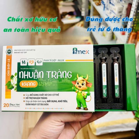 Bổ sung chất xơ hữu cơ NHUẬN TRÀNG KHANG 20 ống - ann toànn cho bé nhỏ