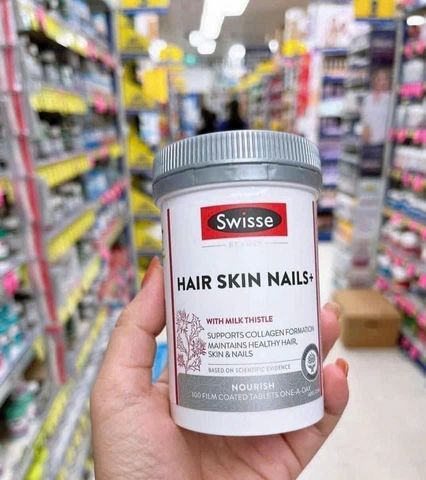 Viên Uống Swisse Beauty Hair Skin Nails+ của Úc 60 & 100 viên - Nuôi Dưỡng Toàn Diện Trong Việc Làm Đẹp cho Tóc Bóng Mượt - Tăng Sinh Collagen & Tăng Độ Dày - Cứng cho Móng - Sản Phẩm Từ Úc
