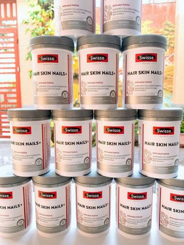 Viên Uống Swisse Beauty Hair Skin Nails+ của Úc 60 & 100 viên - Nuôi Dưỡng Toàn Diện Trong Việc Làm Đẹp cho Tóc Bóng Mượt - Tăng Sinh Collagen & Tăng Độ Dày - Cứng cho Móng - Sản Phẩm Từ Úc