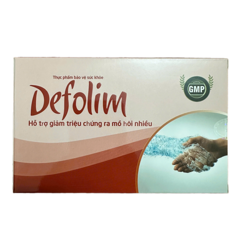 Viên Uống Defolim Giúp Giảm Mồ Hôi Tay, Chân - Hộp 30 Viên