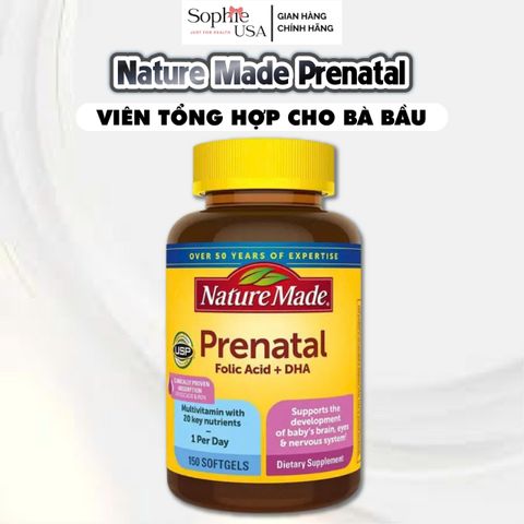 Vitamin Pretanal Bổ Bầu 150 Viên - Tăng Cường Sức Khỏe Cho Mẹ Bầu, Dễ Hấp Thụ, Không Mùi, Không Chất Bảo Quản
