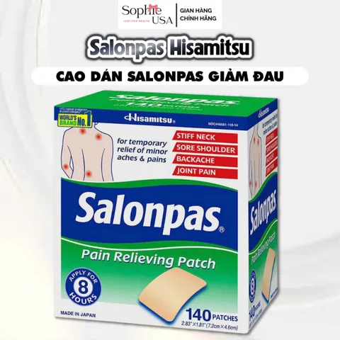 SALONPAS MỸ  140 miếng/hộp