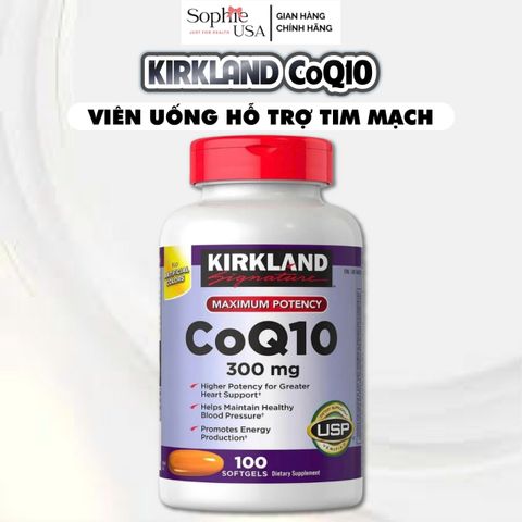 Viên Uống Bổ Tim Kirkland CoQ10 300mg - Hỗ Trợ Tim Mạch, Nâng Cao Sức Khỏe Tích Cực 100 Viên Mỹ
