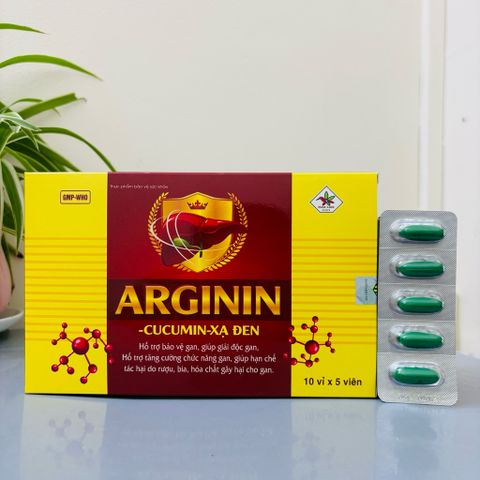 Giải độc gan ARGININ Curcumin Xạ đen 50 viên