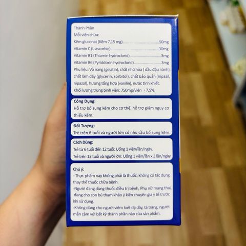 Kẽm Hữu Cơ Zinc Nasa 100 Viên – Bổ Sung Kẽm Và Vitamin, Hỗ Trợ Tăng Cường Sức Đề Kháng