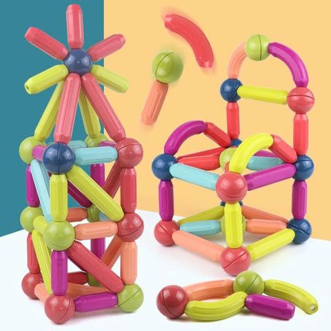 Bộ đồ chơi xếp hình nam châm 64 chi tiết Magnetic Stick
